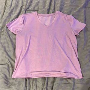Nine West Pink/Purple Relaxed Short Sleeve T-Shirt